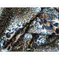 Leopardo patrón impreso bufanda del satén